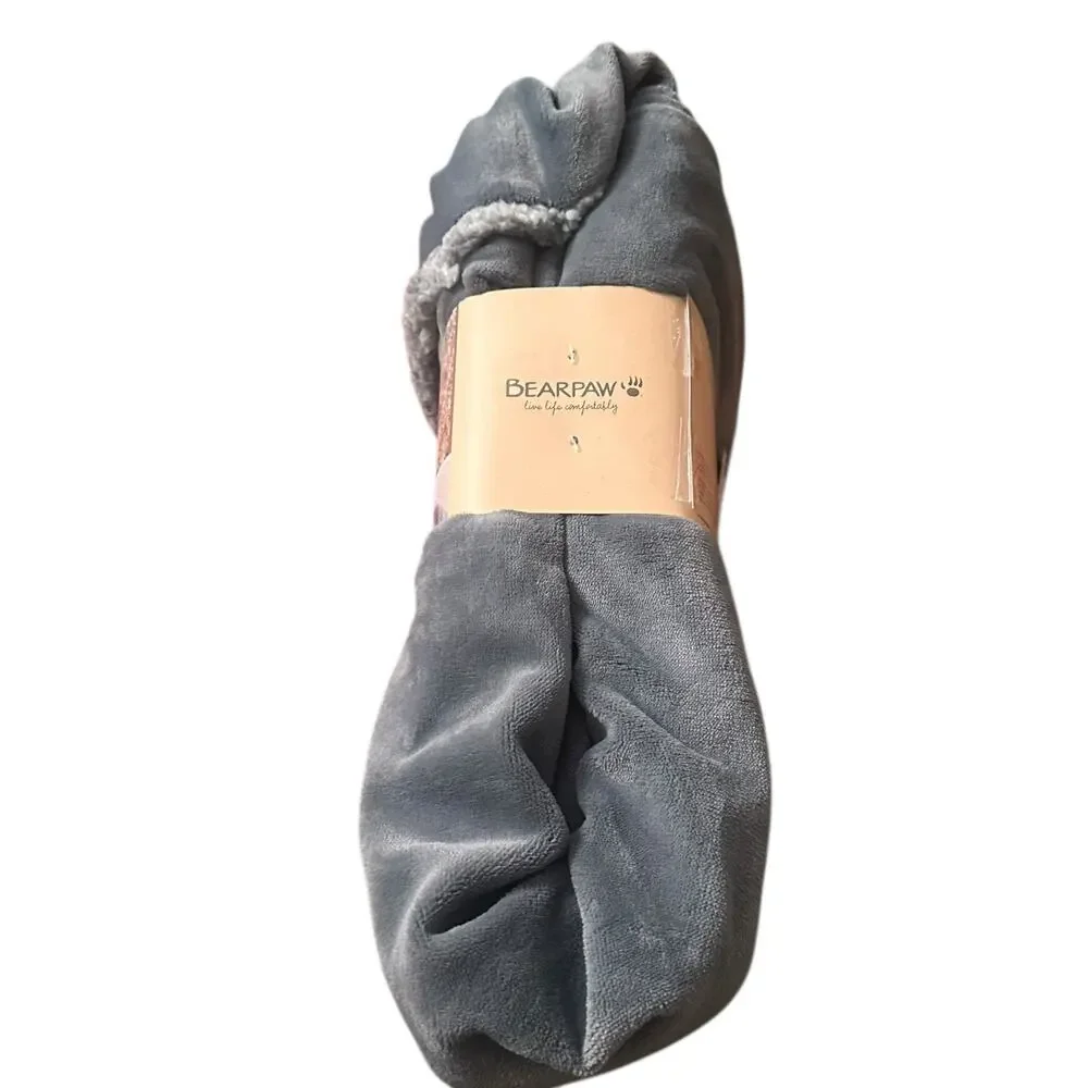 NEW‎ Bearpaw Cozy Hooded Faux Serpa Lined Throw Blanket 50